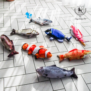 딩동펫 반려동물 움직이는 물고기장난감 파닥피쉬 4종세트